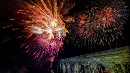 Fireworks over New Year’s Eve celebrations in Borris
