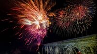 Fireworks over New Year’s Eve celebrations in Borris 