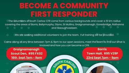 South Carlow first responder group is seeking new volunteers