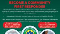South Carlow first responder group is seeking new volunteers 