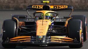 Lando Norris’ title hopes hit in Azerbaijan after being eliminated in Q1
