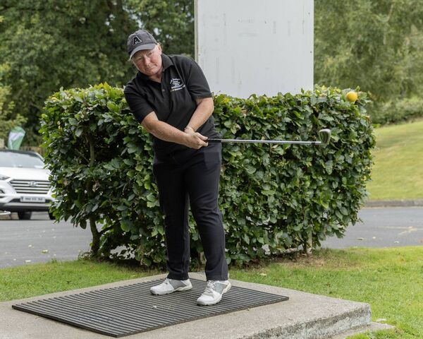 Bagenalstown's Ann Hickey tees off Photo: Thomas Nolan Photography. Bagenalstown's Ann Hickey tees off Photo: Thomas Nolan Photography.