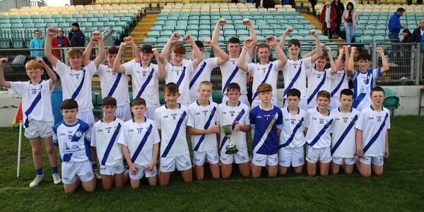 Carlow Town celebrate their win Photo: Pat Ahern