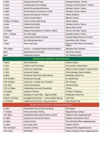 There's something for everyone on Culture Night in Carlow