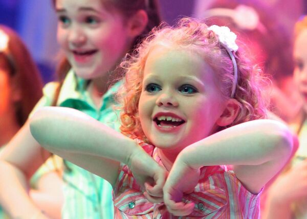 Molly McLoughlin. performing with Spotlight Stage School.