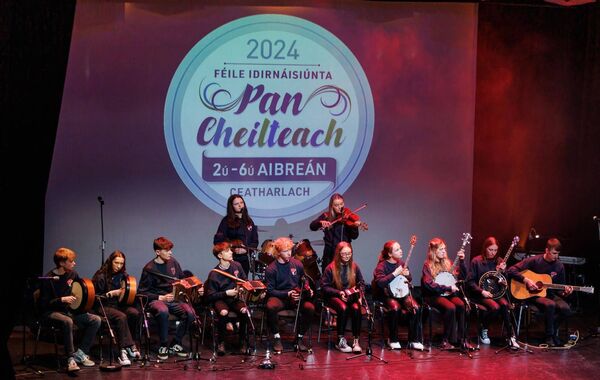 Music generations trad group performing at the official opening of the Pan Celtic Festival in Visual, Carlow last year