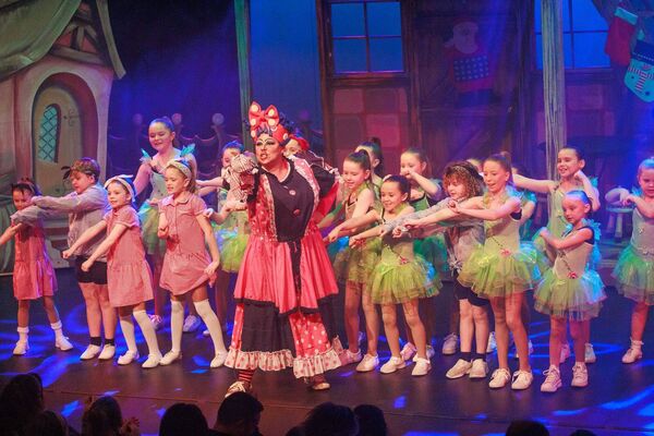 Kayla Kehoe along with the cast of Striking Productions panto Jack and the Beanstalk in Visual, Carlow last Christmas