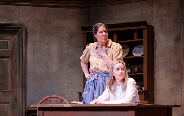 Keelin McDonald as Juno Boyle and Zoe Hayden as Mary Boyle on stage during the Carlow Little Theatre Societys presentation of Juno and the Paycock in Visual
