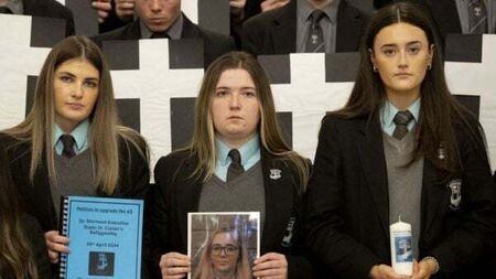 Tyrone school pupils press minister for A5 road upgrade to start