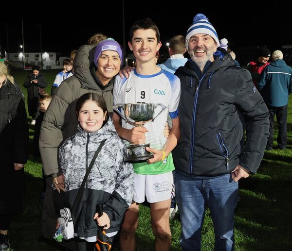 Finlay Racklyeft and his family celebrate Carlow Town/Setanta win Photo:Pat Ahern Finlay Racklyeft and his family celebrate Carlow Town/Setanta win Photo:Pat Ahern