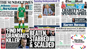 What the papers say: Sunday's front pages What the papers say: Sunday's front pages