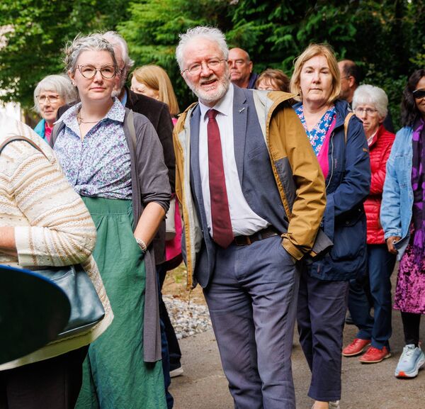 Deputy Michael Noonan with Green Party member, Molly Aylesbury  Deputy Michael Noonan with Green Party member, Molly Aylesbury