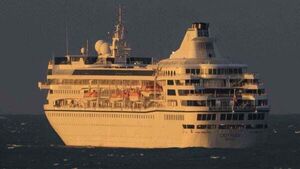 Luxury liner lingers off North coast two days after leaving harbour