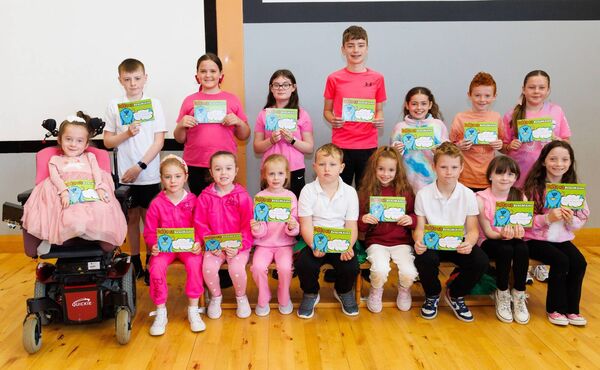 Roxanne pictured among the best students of the week, rounding off a great day for the popular senior infants pupil