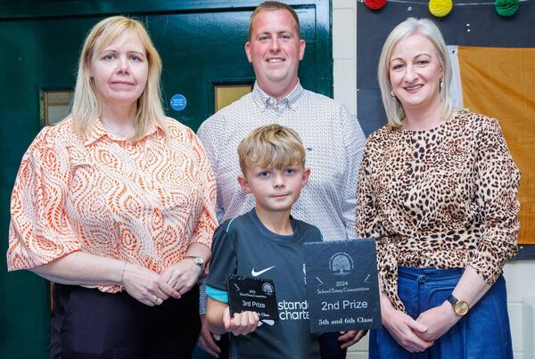 Johnny Flynn from Rathoe NS was the third place winner in the 5th and 6th class essay category 