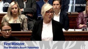 Michelle O’Neill 'deeply sorry' for damage to charity as she faces MLAs on McMonagle row Michelle O’Neill 'deeply sorry' for damage to charity as she faces MLAs on McMonagle row