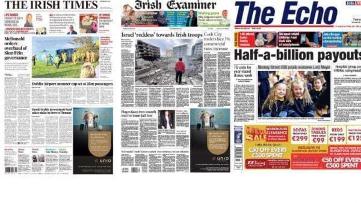 What the papers say: Tuesday's front pages