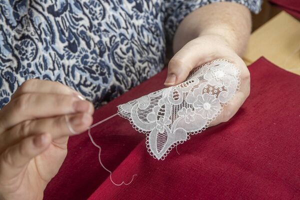Mary O'Neill's lace making