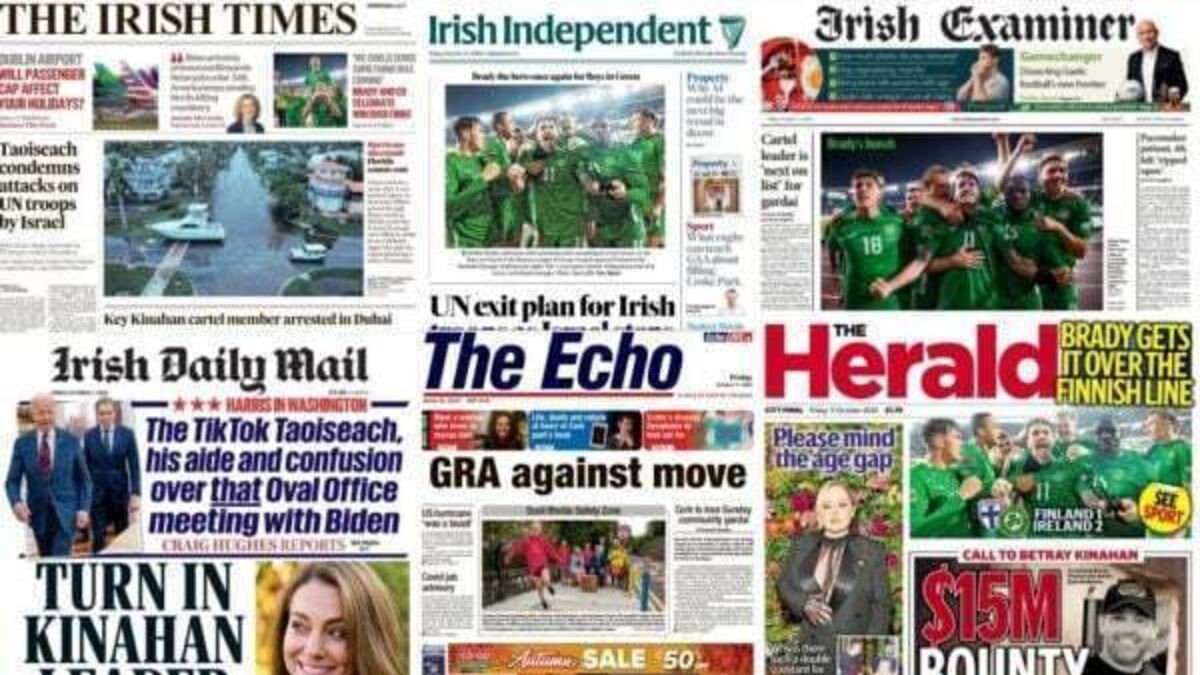 What the papers say: Friday's front pages