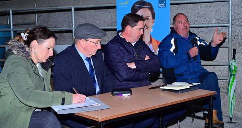 Election candidate listens to farmers