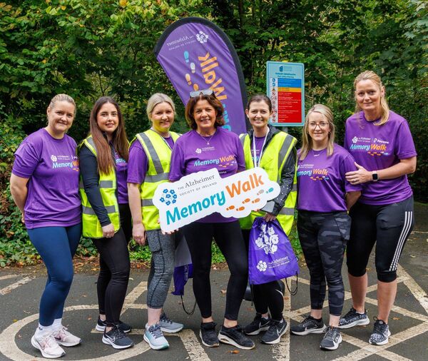 Pictured at the Alzheimer Society of Ireland 'Memory Walk' in Oak Park, Carlow Donna Purcell, Leona OShea, Florence Leonard, Norah Ryan, Josephine Havlin, Aileen Bradley and Siobhain McNally