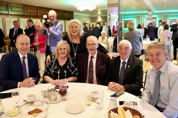 Tánaiste Micheál Martin, Ann and Mick Dunne, deputy Jennifer Murnane O'Connor, Joe MacDonald and Paul MacDonald 