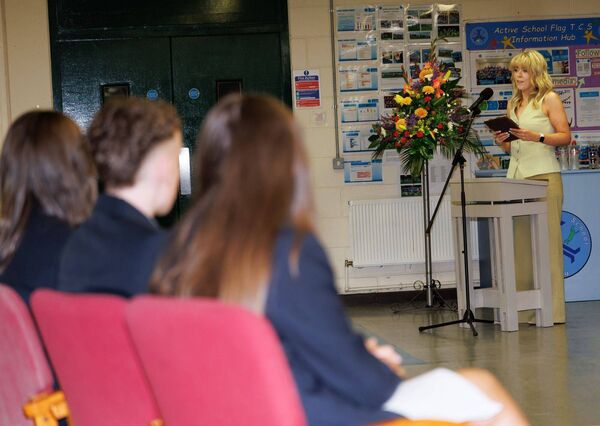 Former student Emma Jane Hade of Enterprise Ireland was the guest speaker at Tullow Community School's Leaving Certificate Awards Night