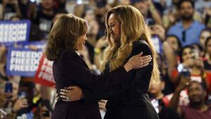 Beyonce joins Kamala Harris for rally on abortion rights