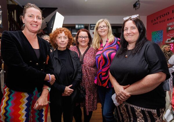 At the Creative Ireland event in the Forever Young Art Studio, Carlow Helena Duggan, Jennifer Wallace, Irene Donoghue, Marie Kenny and Caroline O’Neill Photos: michaelorourkephotography.ie