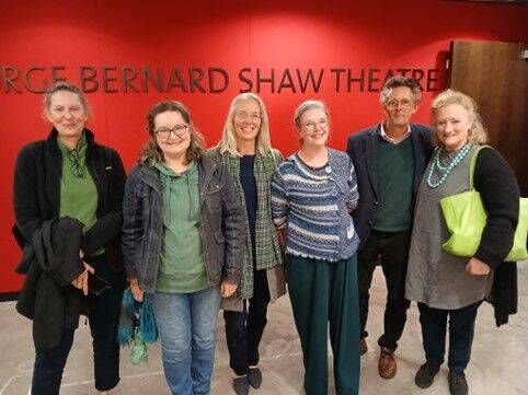 Jules Michael, Cathy Fitzgerald, Pamela Butler, Molly Aylesbury, Tom Butler and Michele Sweetman enjoy the post-film conversation