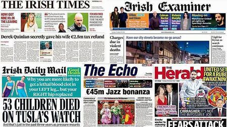 What the papers say: Tuesday's front pages