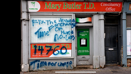 Mary Butler said she will 'not be deterred' from her work after constituency office vandalised