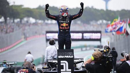 Max Verstappen taunts detractors after wet-weather masterclass in Brazil