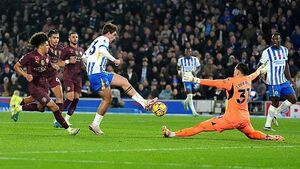 Brighton fight back to stun Man City as champions suffer fourth successive loss Brighton fight back to stun Man City as champions suffer fourth successive loss