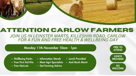 Carlow Farmer Wellbeing Day takes place today
