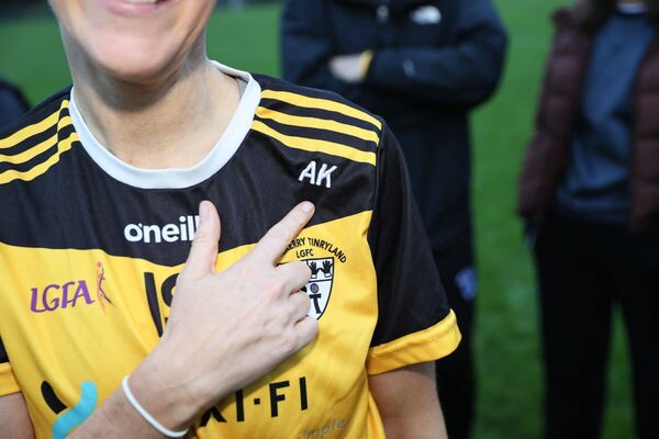 Amanda Kinsella is never far from this group's thoughts and they proudly displayed her initials on their jerseys for the final Photo: Pat Ahern Amanda Kinsella is never far from this group's thoughts and they proudly displayed her initials on their jerseys for the final Photo: Pat Ahern