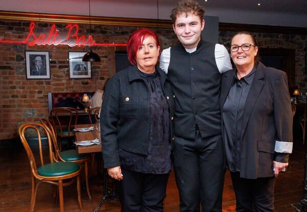 Michelle O’Keeffe (left, Proprietor Papardelles Italian Restaurant) with staff members Andrew Keating-Eustace and Carmel Nugent