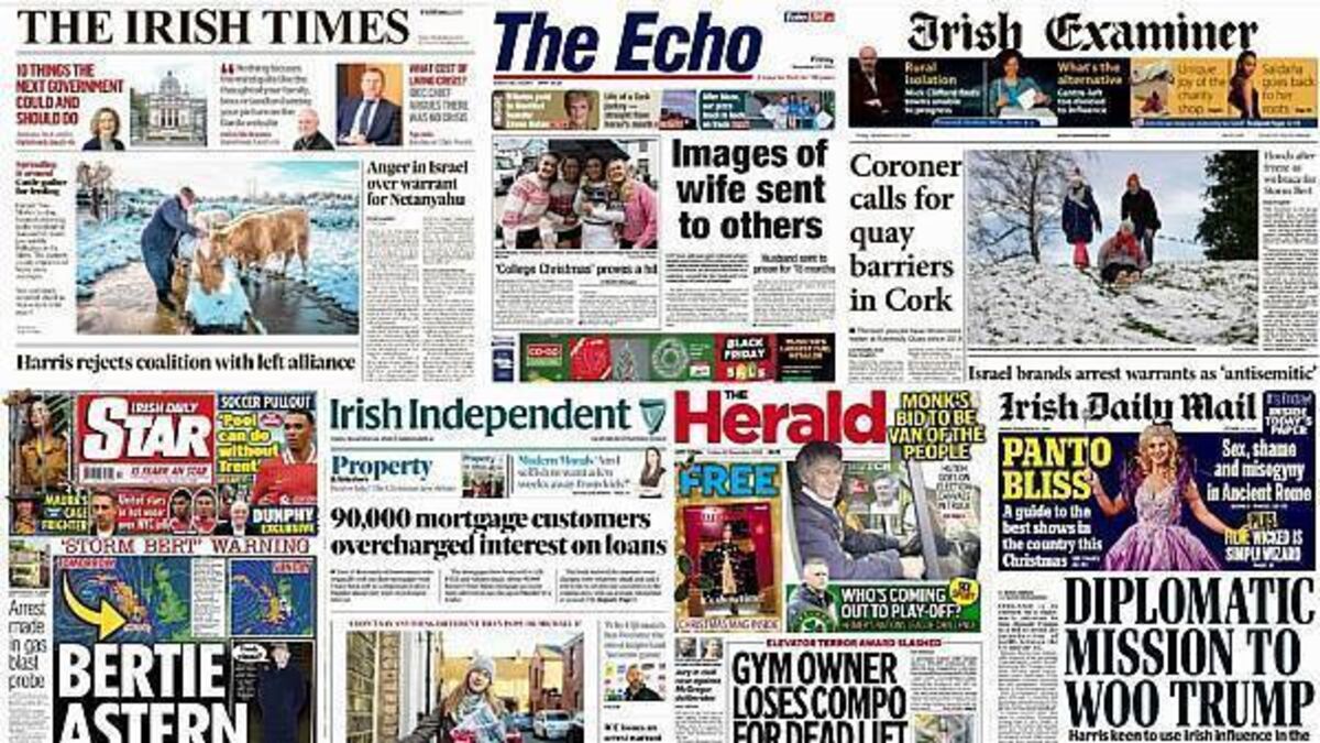 What the papers say: Friday's front pages