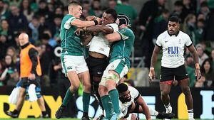 Fiji boss claims Sam Prendergast escaped red card due to ‘wearing green jersey’