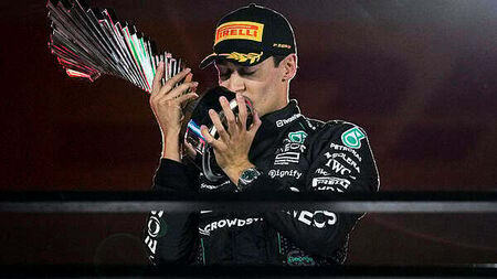 Las Vegas winner George Russell explains why he avoided Bellagio fountain plunge