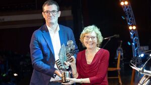 Bríde presented with top award for promotion of the Irish language Bríde presented with top award for promotion of the Irish language