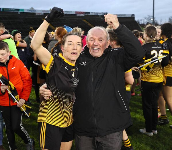 A thrilled Leah Mullins with her proud dad Fran Photo: Pat Ahern