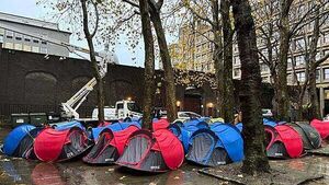 Concern raised over tents in Dublin as Storm Darragh approaches Concern raised over tents in Dublin as Storm Darragh approaches