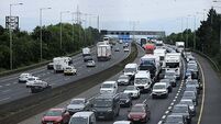 Two gardaí assaulted after responding to car crash on M50