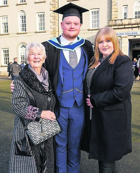 Adam Donnolly with his mother Orla and grandmother