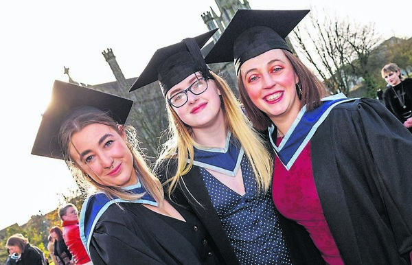 Lucy O’Hora, Leigh Kinsella and Vicky Nulty at the Carlow College conferring ceremony