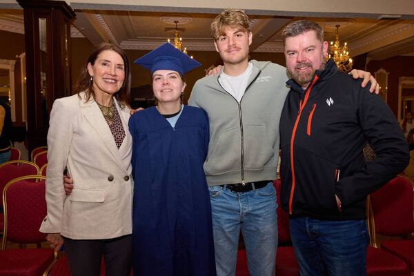 Saffron Dunne with her parents Suzanne and Paul and her brother Euan Saffron Dunne with her parents Suzanne and Paul and her brother Euan