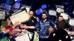 Luke Humphries needs less than 16 minutes to get title defence up and running