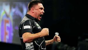 Gerwyn Price eases past Keane Barry to reach third round at Alexandra Palace