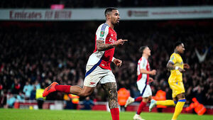 Gabriel Jesus nets second-half treble to send Arsenal into Carabao Cup last four